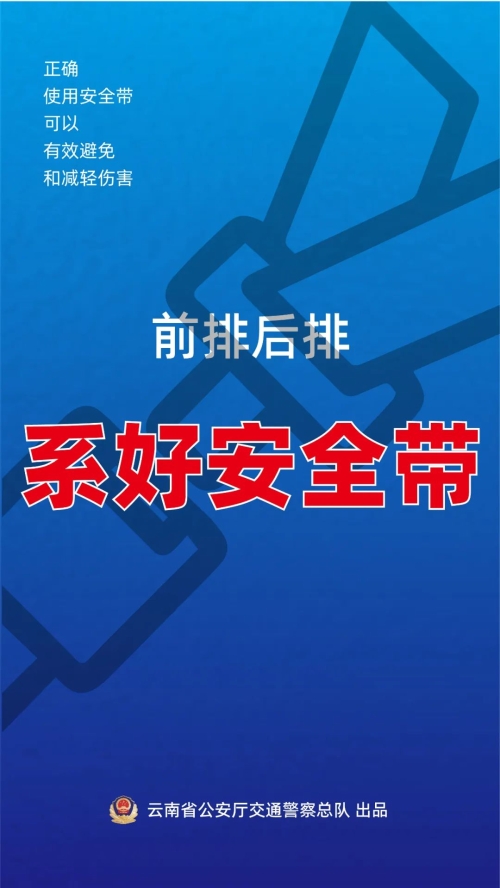 前排后排 系好安全带