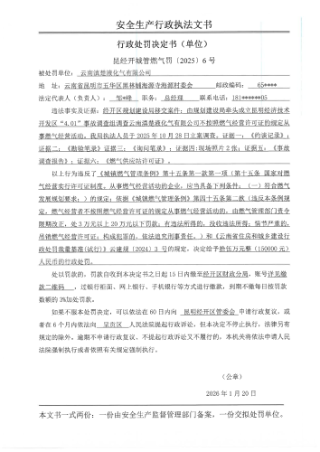行政处罚决定书（昆经开城管燃气罚〔2026〕6号）_01